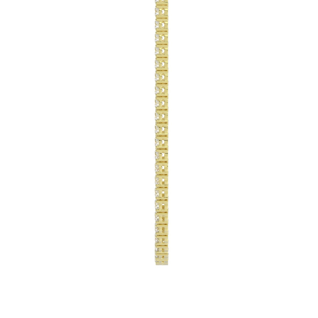 14K YELLOW GOLD 4.00CT 16'' ROUND DIAMOND LADIES TENNIS NECKLACE