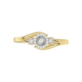 LADIES RING 0.15CT ROUND DIAMOND 10K YELLOW GOLD