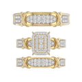 LADIES TRIOS 1.00CT ROUND DIAMOND 10K YELLOW GOLD
