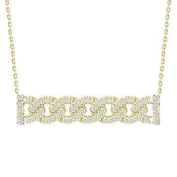 LADIES NECKLACE 0.25CT ROUND DIAMOND 10K YELLOW GOLD