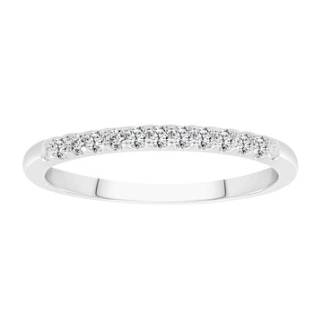 LADIES BAND 0.15CT ROUND DIAMOND 14K WHITE GOLD (SI QUALITY)