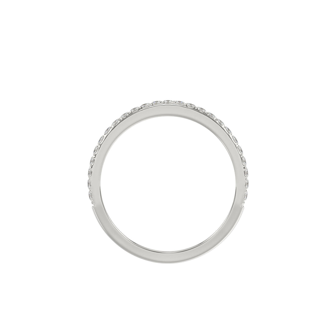 LADIES RING 0.20CT ROUND DIAMOND 14K WHITE GOLD