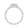Ladies 0.10Ct Round Diamond Sterling Silver Ladies Ring White Heart Shape Cluster Halo Engagement Promise Ring For Her