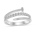 Women’S 14K White Gold Round Diamond Ring 0.33CT Elegant Fashion Diamond Ring