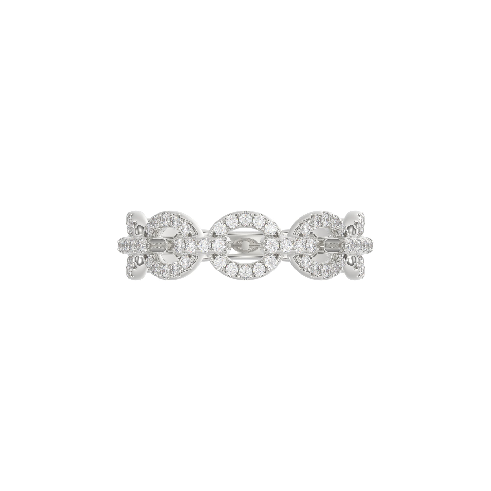 LADIES BAND 0.33CT ROUND DIAMOND 14K WHITE GOLD