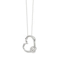 LADIES PENDANT 0.10CT ROUND DIAMOND 10K WHITE GOLD