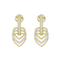 LADIES EARRINGS 0.25CT ROUND DIAMOND 14K YELLOW GOLD