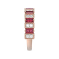 LADIES BAND 1.30CT ROUND/BAGUETTE RUBY DIAMOND 14K ROSE GOLD