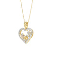 LADIES PENDANT 0.20CT ROUND DIAMOND 14K YELLOW GOLD