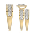 LADIES TRIO SET 1.00CT ROUND/BAGUETTE DIAMOND 10K YELLOW GOLD