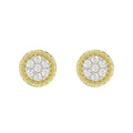 LADIES EARRINGS 0.20CT ROUND DIAMOND 14K YELLOW GOLD