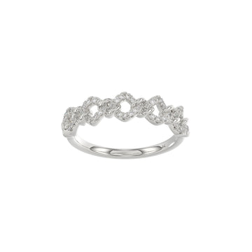 LADIES RING 0.15CT ROUND DIAMOND 14K WHITE GOLD