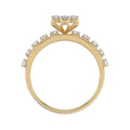 LADIES TRIO RING 1.30CT ROUND DIAMOND 10K YELLOW GOLD