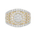 LADIES RING 2.00CT ROUND DIAMOND 10K YELLOW GOLD