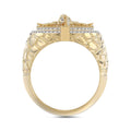 MEN'S RING 0.50CT ROUND DIAMOND 10K YELLOW GOLD