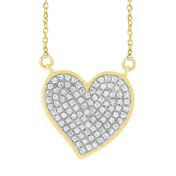 LADIES NECKLACE 0.20CT ROUND DIAMOND 10K YELLOW GOLD
