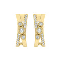 LADIES EARRINGS 0.30CT ROUND DIAMOND 10K YELLOW GOLD