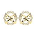 LADIES EARRINGS 0.25CT ROUND DIAMOND 10K YELLOW GOLD
