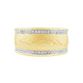 MEN'S RING 0.33CT ROUND DIAMOND 10K YELLOW GOLD