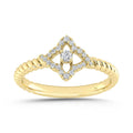 LADIES RING 0.15CT ROUND DIAMOND 10K YELLOW GOLD