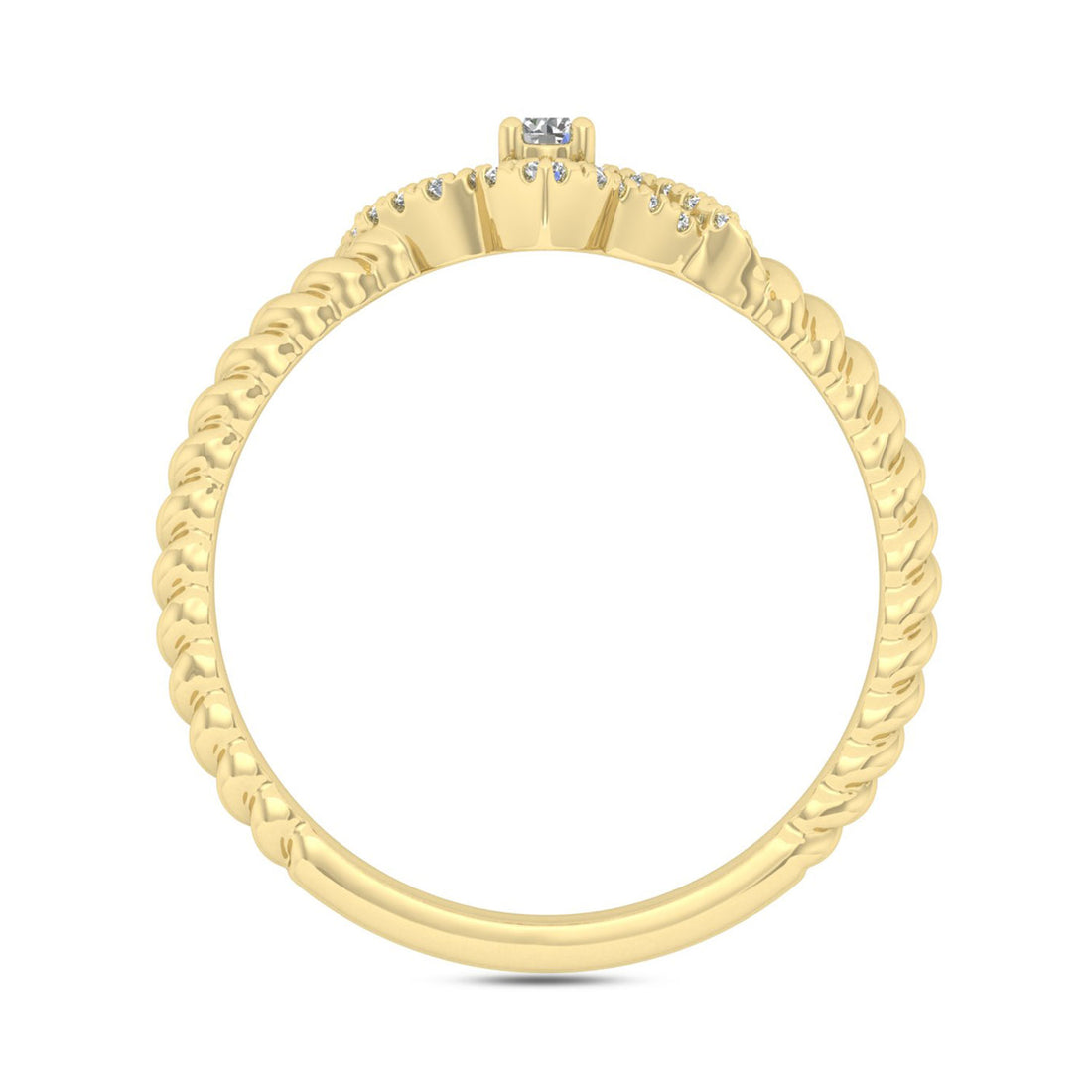 LADIES RING 0.15CT ROUND DIAMOND 10K YELLOW GOLD