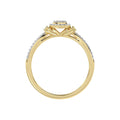 LADIES RING 0.25CT ROUND DIAMOND 10K YELLOW GOLD