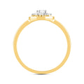 LADIES RING 0.20CT ROUND/BAGUETTE DIAMOND 10K YELLOW GOLD