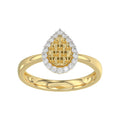 LADIES RING 0.20CT ROUND DIAMOND 10K YELLOW GOLD