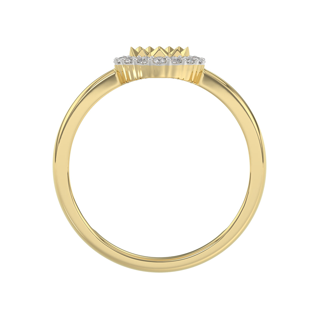LADIES RING 0.20CT ROUND DIAMOND 10K YELLOW GOLD