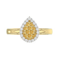 LADIES RING 0.20CT ROUND DIAMOND 10K YELLOW GOLD