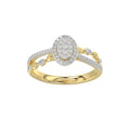 LADIES RING 0.25CT ROUND DIAMOND 10K YELLOW GOLD