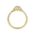 LADIES RING 0.25CT ROUND DIAMOND 10K YELLOW GOLD