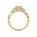 LADIES RING 0.25CT ROUND DIAMOND 10K YELLOW GOLD