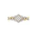 LADIES RING 0.25CT ROUND DIAMOND 10K YELLOW GOLD