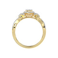 LADIES RING 0.25CT ROUND DIAMOND 10K YELLOW GOLD