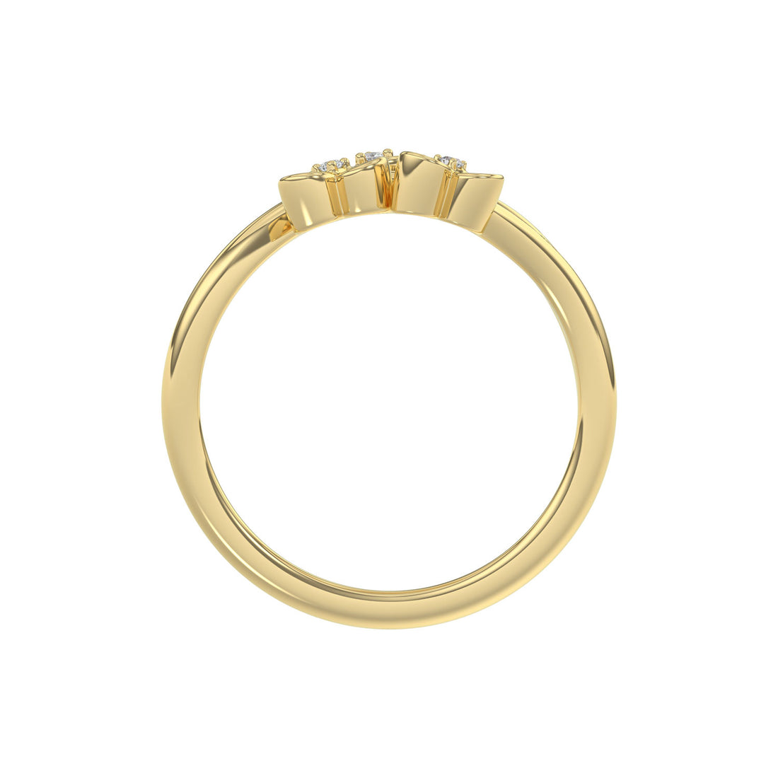 LADIES RING 0.20CT ROUND DIAMOND 14K YELLOW GOLD