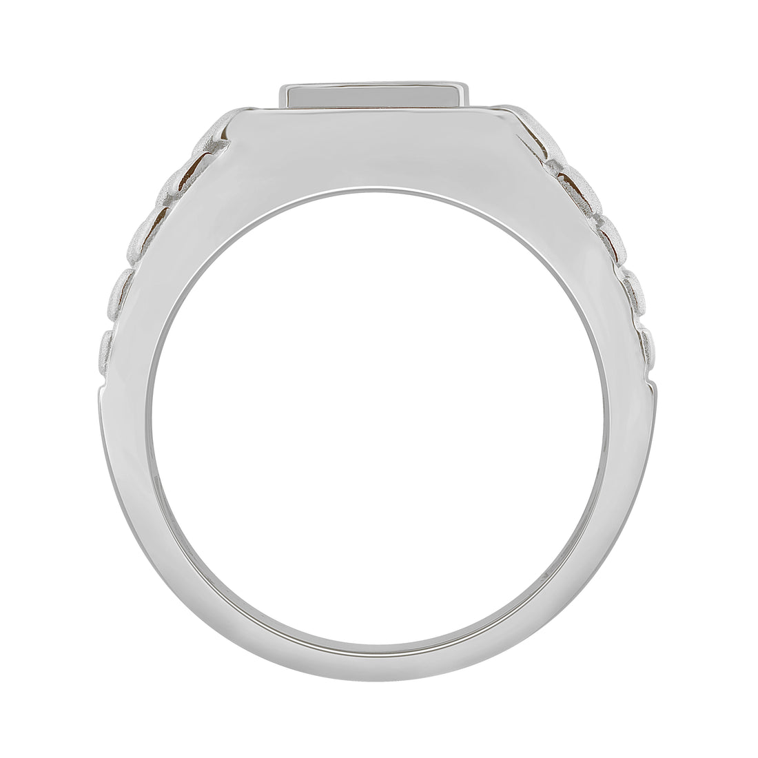 “Elegant Men’S Fashion Ring 0.10Ct Round Diamond Sterling Silver White Luxury Statement Jewelry For Men