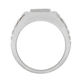 “Elegant Men’S Fashion Ring 0.10Ct Round Diamond Sterling Silver White Luxury Statement Jewelry For Men