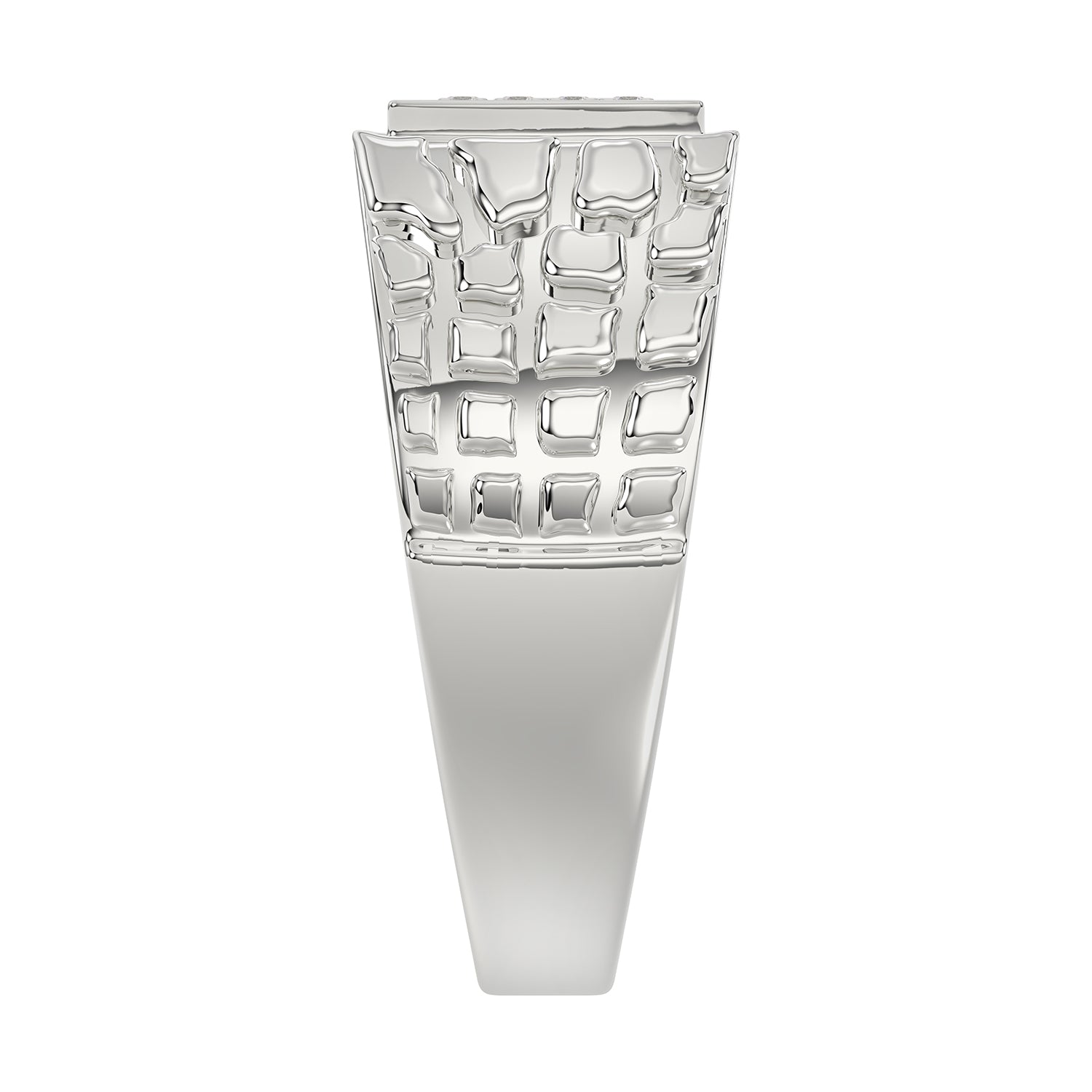 “Elegant Men’S Fashion Ring 0.10Ct Round Diamond Sterling Silver White Luxury Statement Jewelry For Men