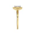 LADIES RING 0.15CT ROUND/BAGUETTE DIAMOND 10K YELLOW GOLD