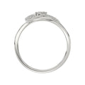 Elegant Ladies Heart Ring 0.15Ct Round Diamond Sterling Silver White Romantic Promise Jewelry For Women