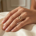 LADIES RING 0.15CT ROUND DIAMOND 10K YELLOW GOLD