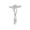 Ladies Elysian Heart Ring 0.15Ct Round Diamond Sterling Silver White – Romantic Fine Jewelry For Women