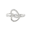 Ladies Elysian Heart Ring 0.15Ct Round Diamond Sterling Silver White – Romantic Fine Jewelry For Women