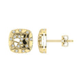 “Ladies Nugget-Fashion Earrings 0.15Ct Round Diamond 10K Yellow Gold – Elegant Women’S Fashion Jewelry Gift
