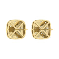 “Ladies Nugget-Fashion Earrings 0.15Ct Round Diamond 10K Yellow Gold – Elegant Women’S Fashion Jewelry Gift