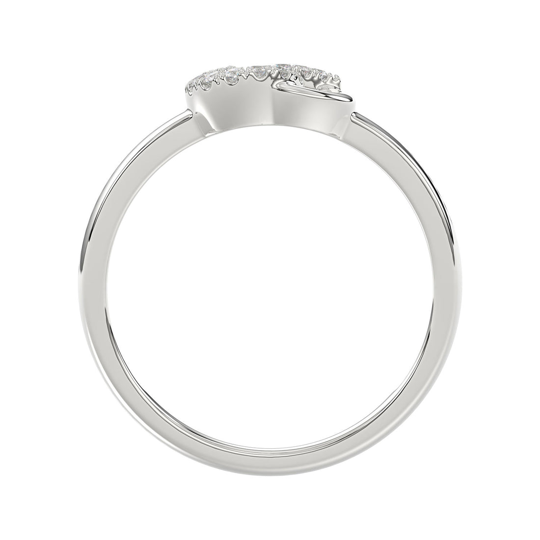 Ladies Lucky Horseshoe Fashion Ring 0.10Ct Round Diamond Sterling Silver White – Double Horseshoe Fashion Jewelry