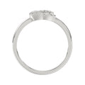 Ladies Lucky Horseshoe Fashion Ring 0.10Ct Round Diamond Sterling Silver White – Double Horseshoe Fashion Jewelry