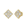 LADIES EARRING 0.25CT ROUND DIAMOND 10K YELLOW GOLD
