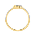 Elegance Ladies Round Diamond Cluster Fashion Ring In 10K Yellow Gold – Marquise Design